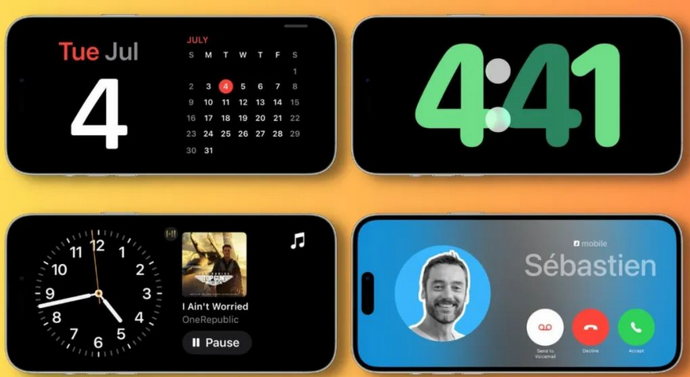 鸡冠苹果手机维修分享iOS17横屏充电待机显示有什么好处 